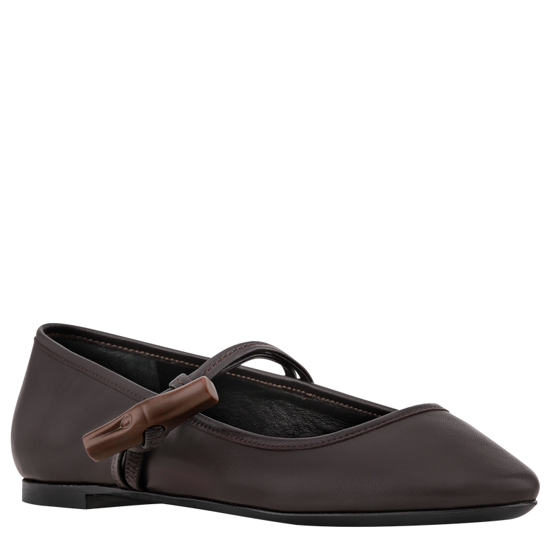 Roseau Ballerinas , Ebony - Leather  - View 2 of  4