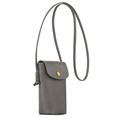 &Eacute;pure 皮革滚边装饰手机壳, 斑鸠灰