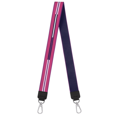 Longchamp Rayures 肩带, 紫色
