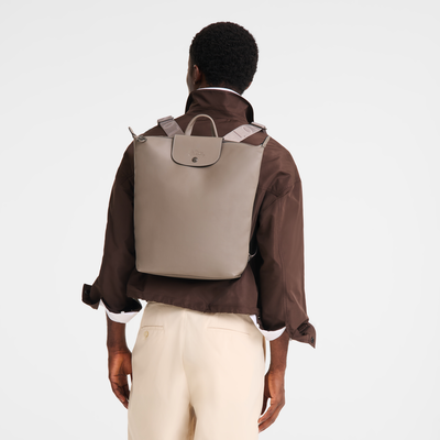 Le Pliage Xtra M 双肩背包 , 斑鸠灰 - 皮革