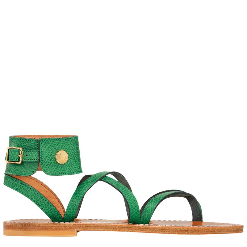 Longchamp x K.Jacques 凉鞋 , 绿色 - 皮革  - 查看 1 4