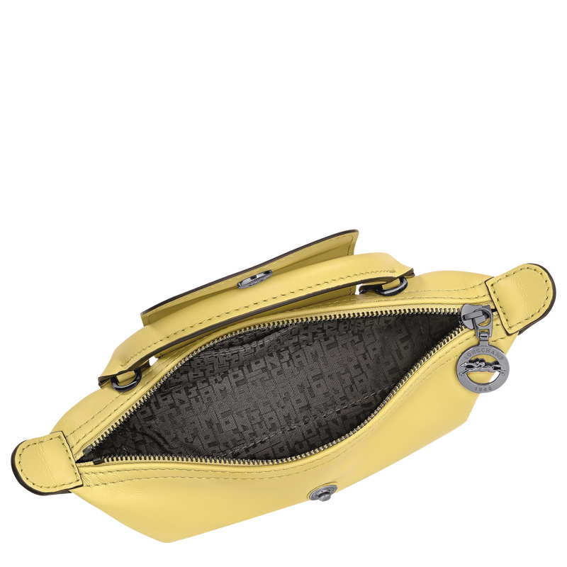 Le Pliage Xtra XS Pouch , Lime - Leather  - View 4 of  5
