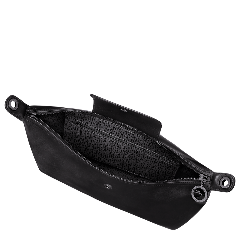 Le Pliage Xtra M Hobo 袋 , 黑色 - 皮革  - 查看 5 6