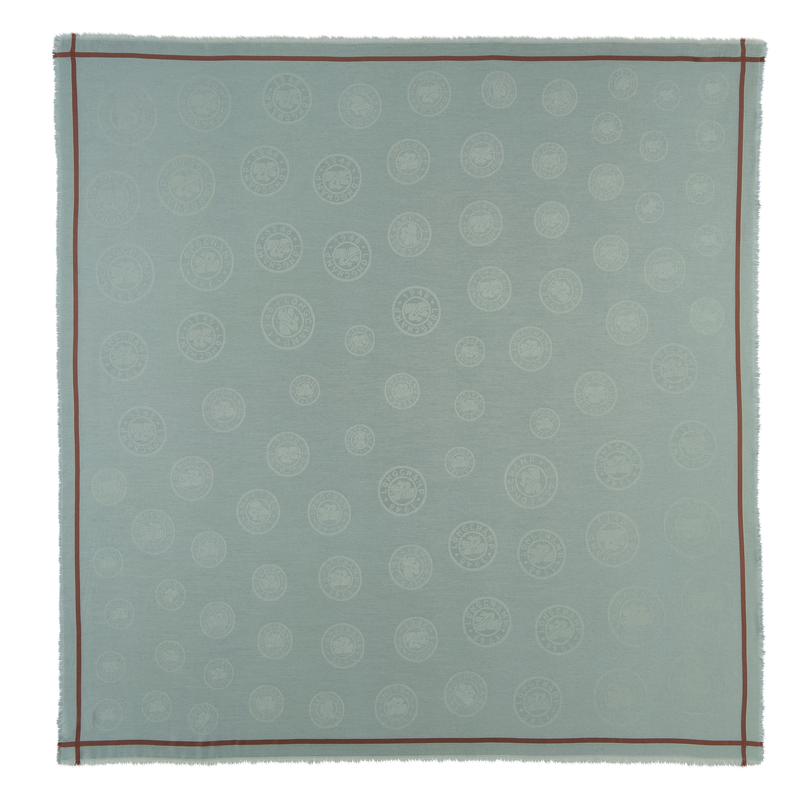 La Médaille Longchamp Shawl , Vervain - Cotton blend  - View 1 of  2