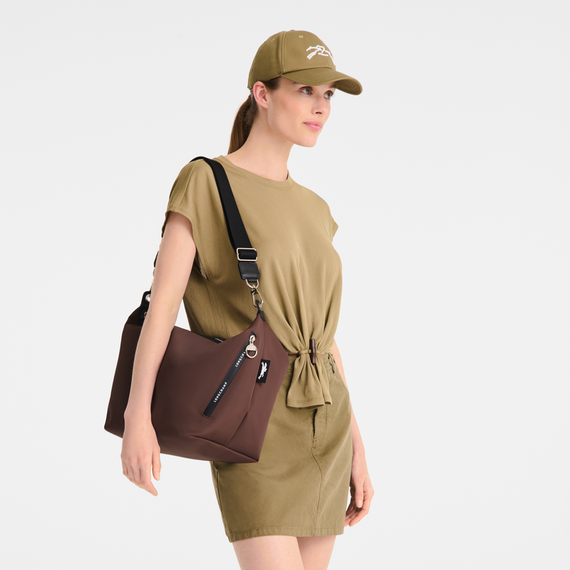 Le Pliage Energy M 斜挎包 , 可可色 - 帆布  - 查看 2 2