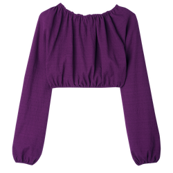 上衣 , 紫色 - 绉纱