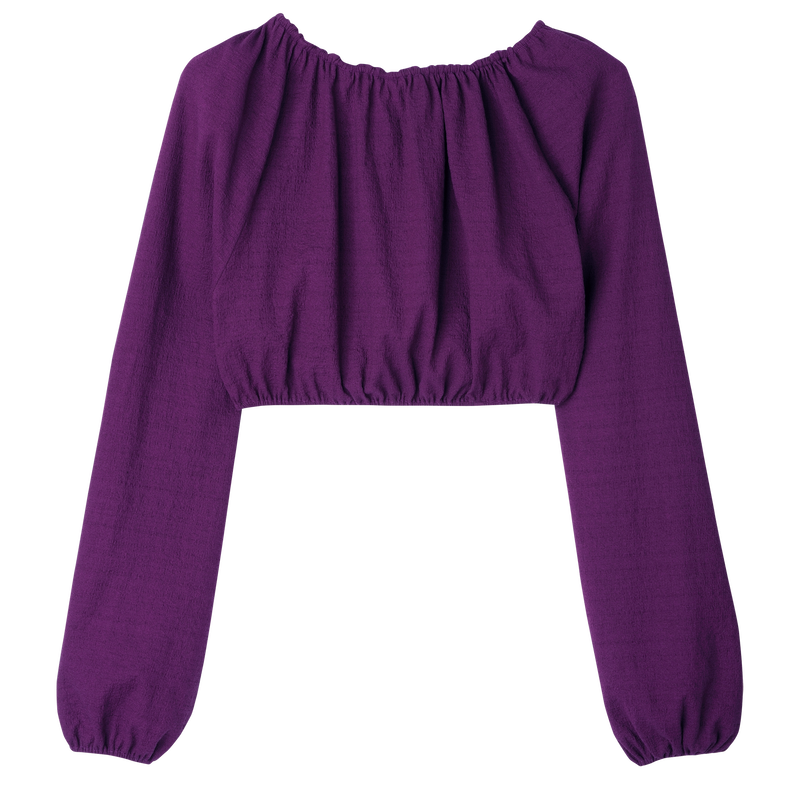 上衣 , 紫色 - 绉纱  - 查看 1 4