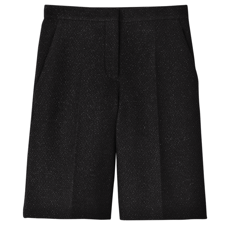 Bermuda shorts , Black - Bouclé  - View 1 of  3