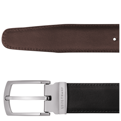 Delta Box Men's belt, Black/Mocha