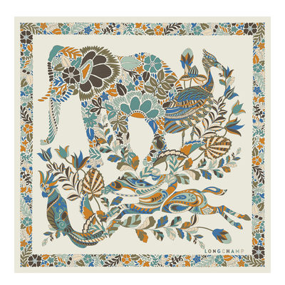 For&ecirc;t Longchamp Silk scarf 50 , Paper - Silk