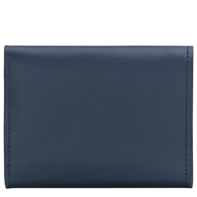 Épure Compact wallet , Navy - Leather