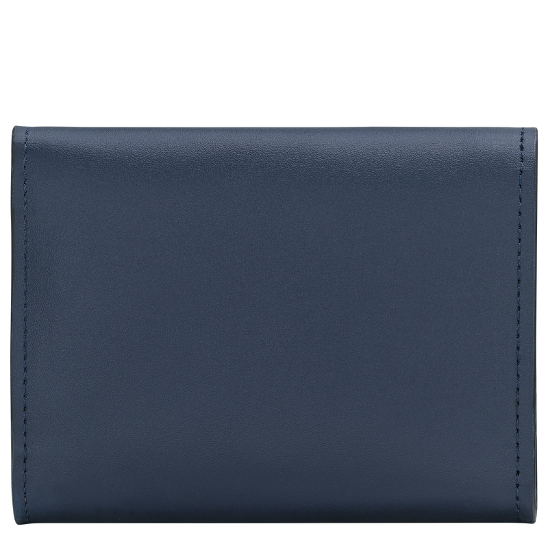 Épure Compact wallet , Navy - Leather  - View 2 of  3