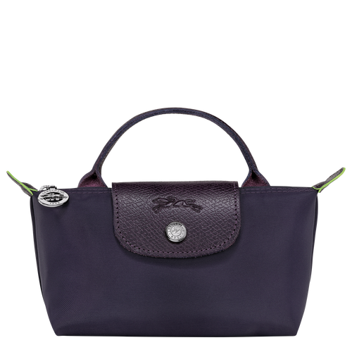Le Pliage Green Pouch with handle , Bilberry - Recycled canvas - View 1 of  6