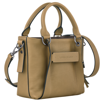 Longchamp 3D 手提包 S, 烟草色