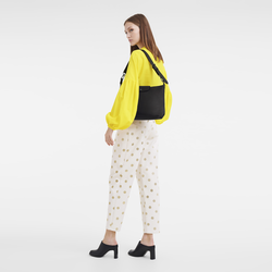 Le Pliage Xtra M Hobo bag , Black - Leather