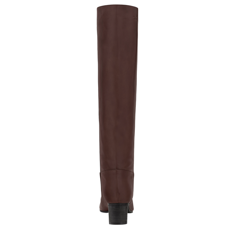 La Cavali&egrave;re Heel boots , Mocha - Leather  - View 3 of  4