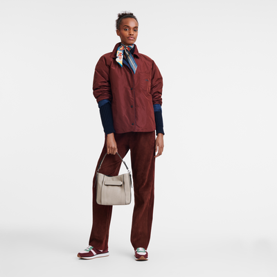 Longchamp 3D S 斜挎包 , 陶灰色 - 皮革