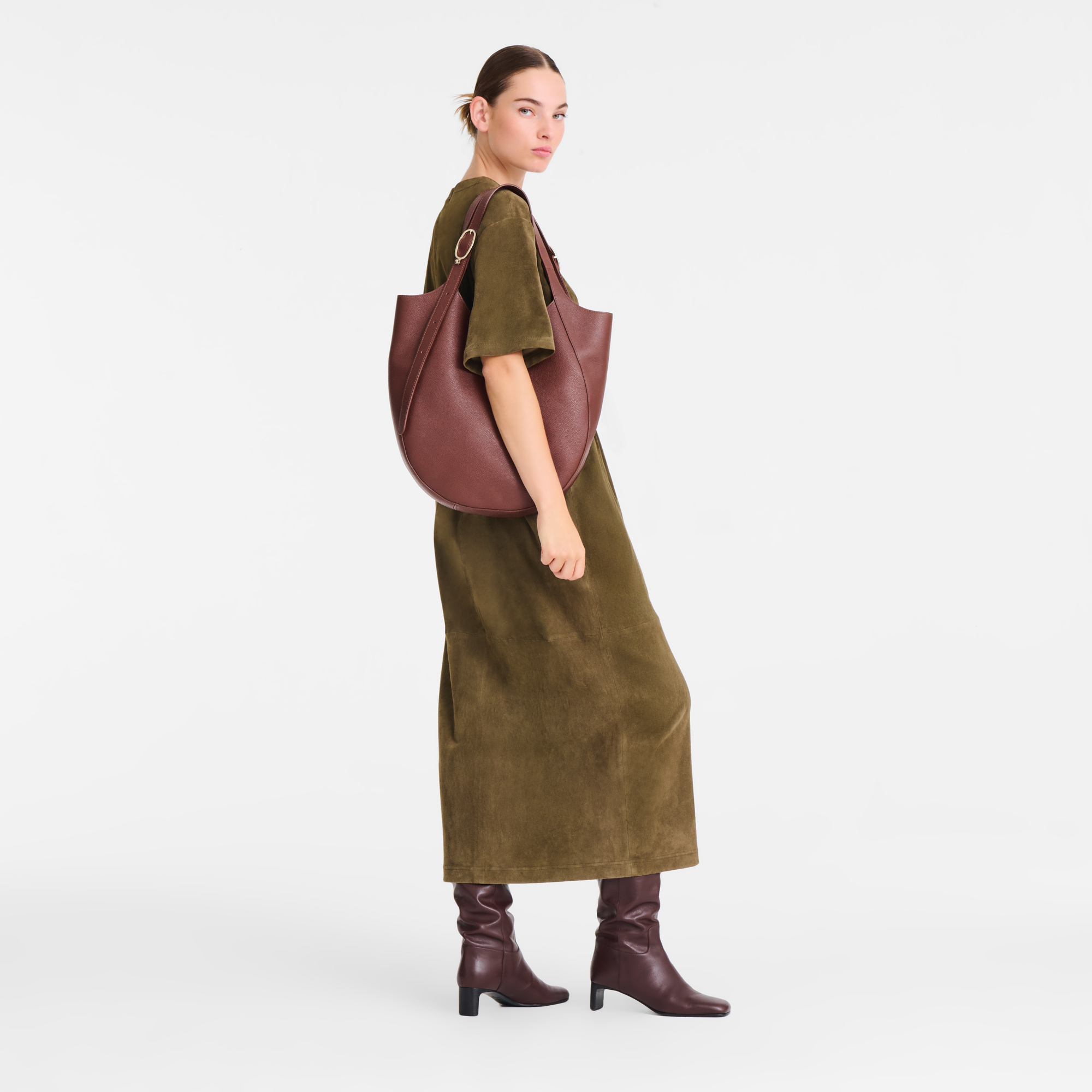 Le Foulonn&eacute; 托特包 XL, 咖啡棕