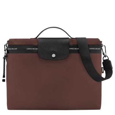 Le Pliage Energy Briefcase , Cocoa - Canvas