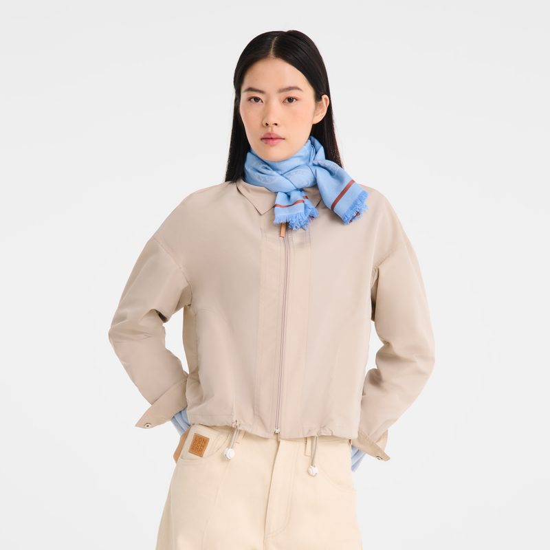 La M&eacute;daille Longchamp Stole , Wave - Cotton blend  - View 1 of  1