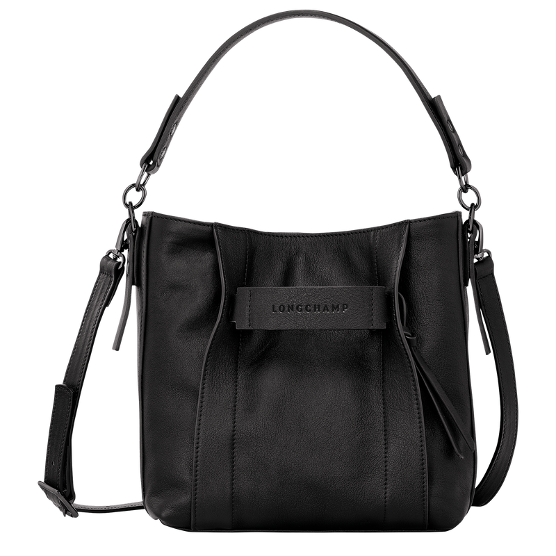 Longchamp 3D S 斜挎包 , 黑色 - 皮革  - 查看 1 6