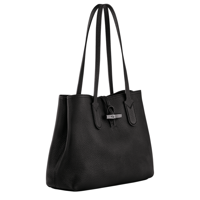 Roseau Essential M Tote bag , Black - Leather  - View 3 of  5