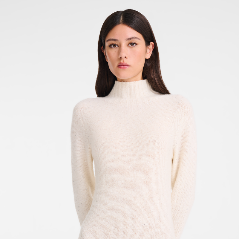 Long dress , Ivory - Knit  - View 4 of  5