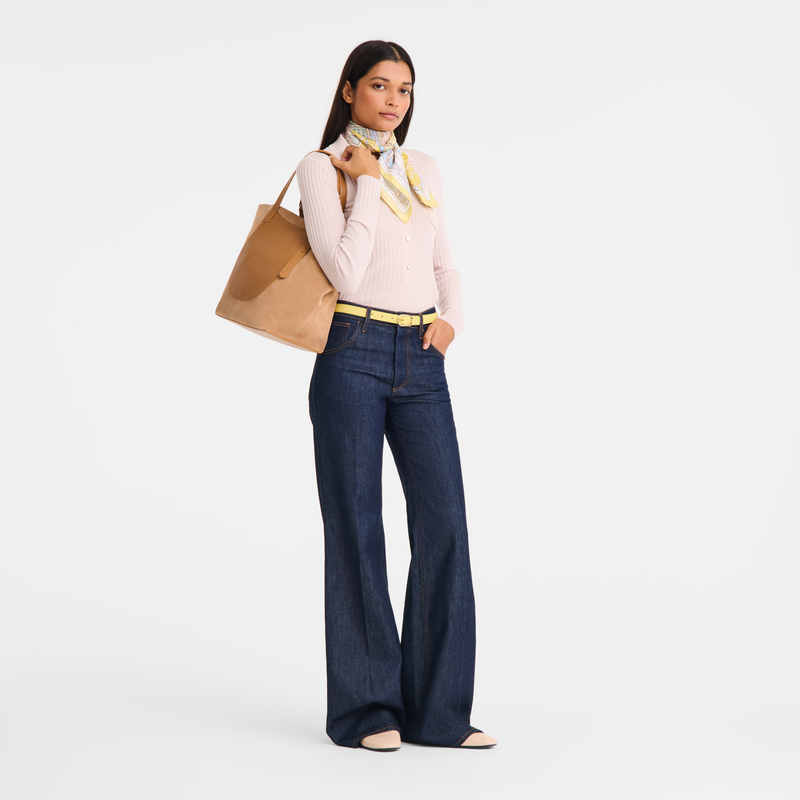 Le Pliage Collection 钥匙扣 , 米色 - 皮革  - 查看 2 2