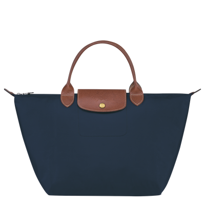 Le Pliage Original M Handbag , Navy - Recycled canvas