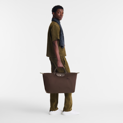 Le Pliage Green L 旅行包 , 摩卡色 - 再生帆布