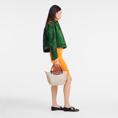 Le Pliage Original S 手提包 , 纸张白 - 再生帆布