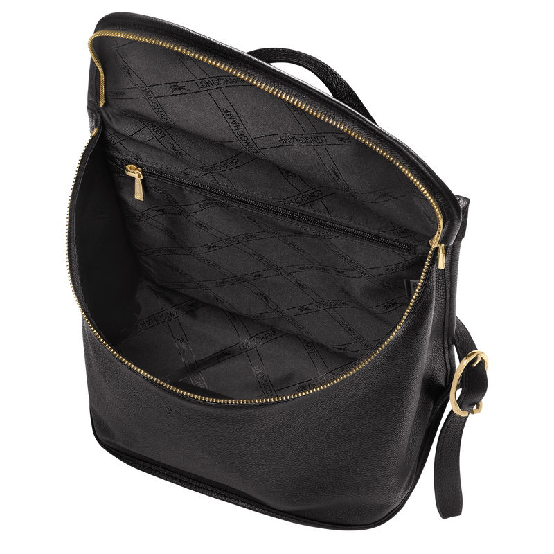 Le Foulonné Backpack , Black - Leather  - View 5 of  6