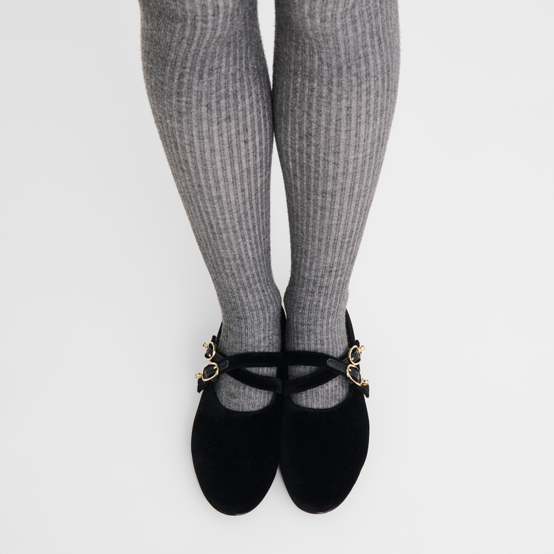 Le Foulonn&eacute; Ballerinas , Black - Leather  - View 2 of  4