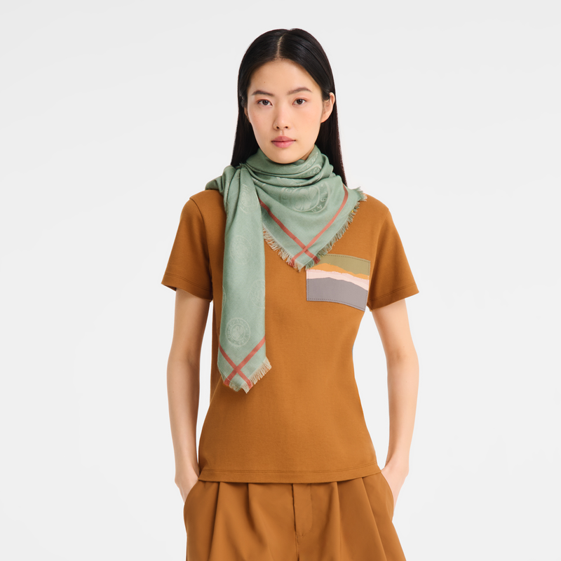 La M&eacute;daille Longchamp Stole , Tundra - Cotton blend  - View 1 of  1