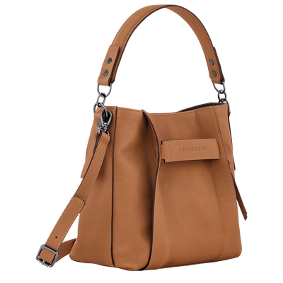 Longchamp 3D 斜挎包 S, 裸色