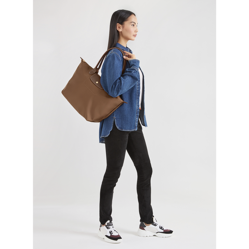 Le Pliage Original L 托特包 , 干邑色 - 再生帆布  - 查看 2 7