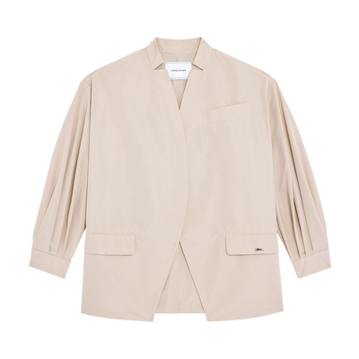 和服式夹克 , 米白色 - 高科技塔夫绸