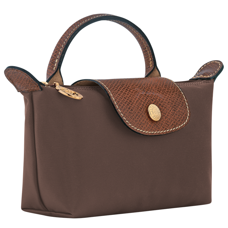 Le Pliage Original Pouch with handle , Mocha - Recycled canvas  - View 2 of  5