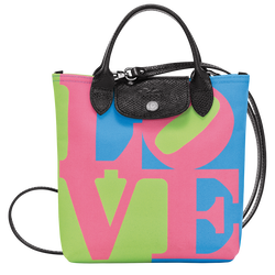 Longchamp x Robert Indiana 斜挎包 XS, 粉红色