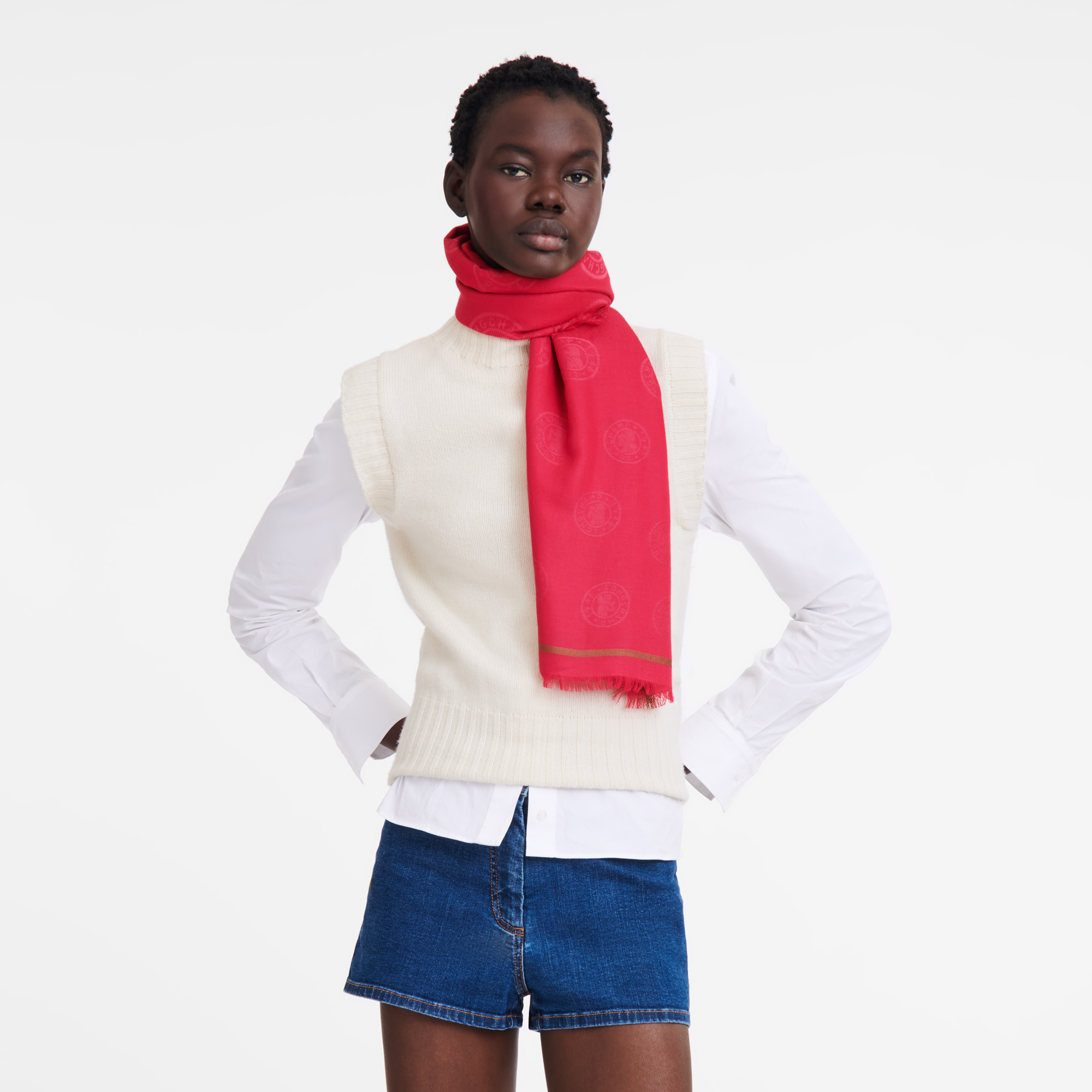 披肩, 黄色 - 查看 2
        2 - 放大 Longchamp奖章 披肩, 黄色