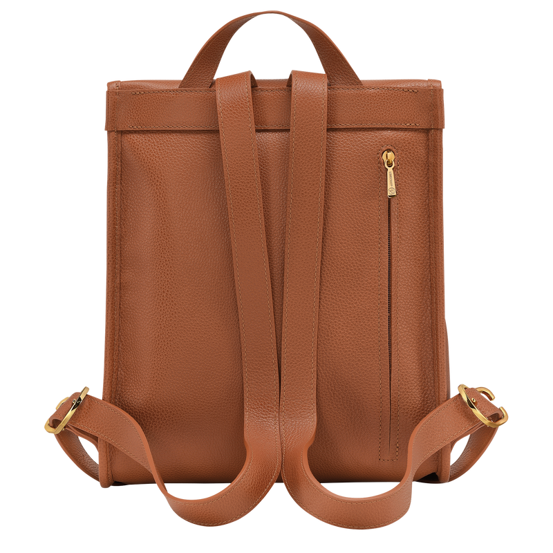 Le Foulonné Backpack , Caramel - Leather  - View 4 of  5