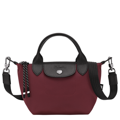 Le Pliage Energy XS 手提包 , 勃艮第色 - 再生帆布