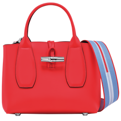 Roseau S Handbag , Red - Leather