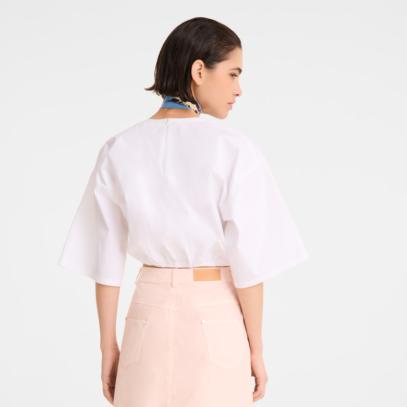 Top , White - Cotton poplin  - View 4 of  4