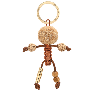 钥匙扣 , 棕色 - 皮革