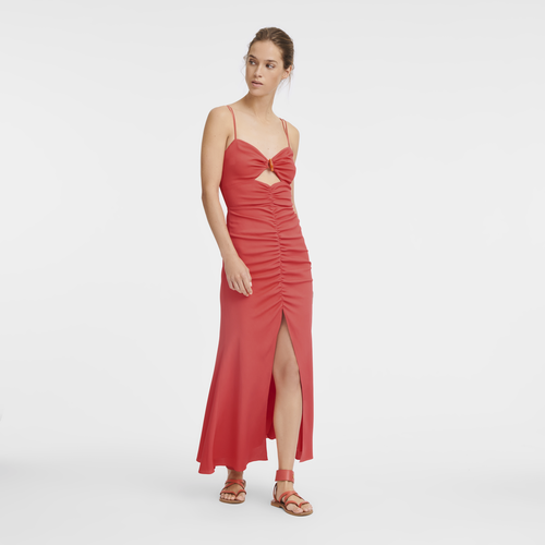 Midi dress , Strawberry - Crepe - View 2 of  3