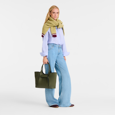 Longchamp 3D L Shoulder bag , Khaki - Leather