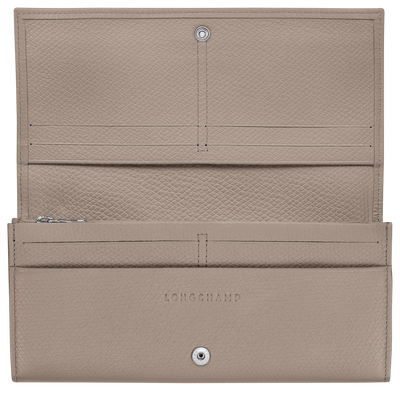 Le Roseau Flap wallet , Clay - Leather
