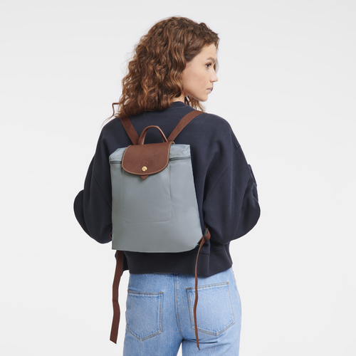 Le Pliage Original M Backpack , Steel - Recycled canvas - View 2 of  7