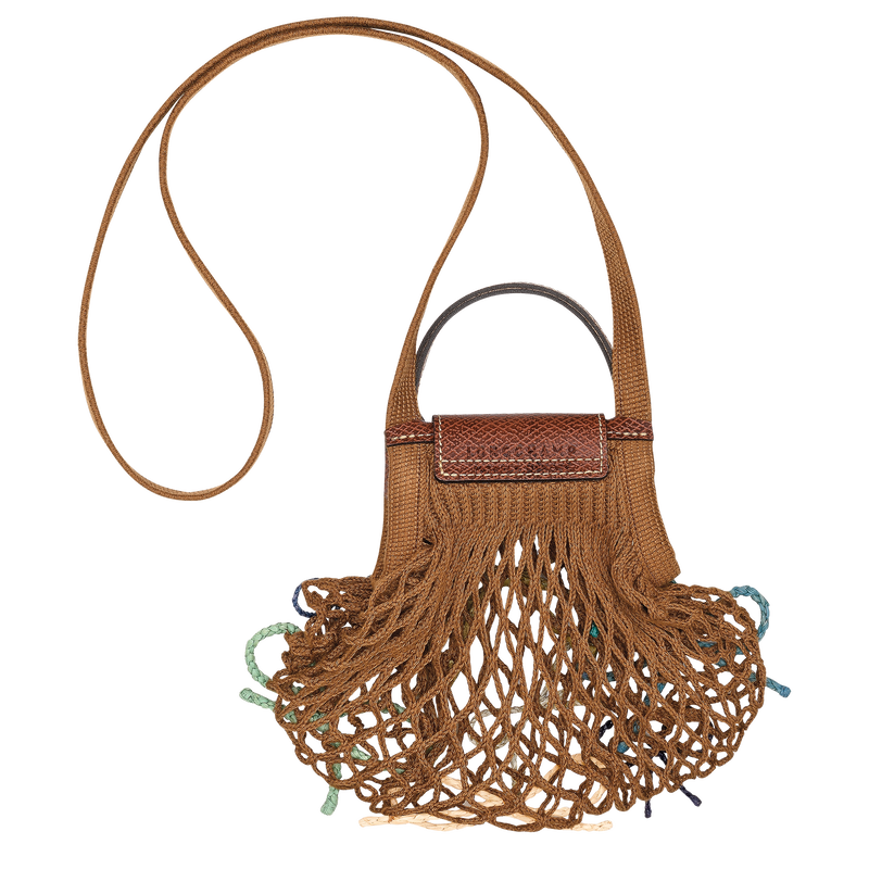 Le Pliage Collection XS Mesh bag , Tobacco - Canvas  - View 4 of  4